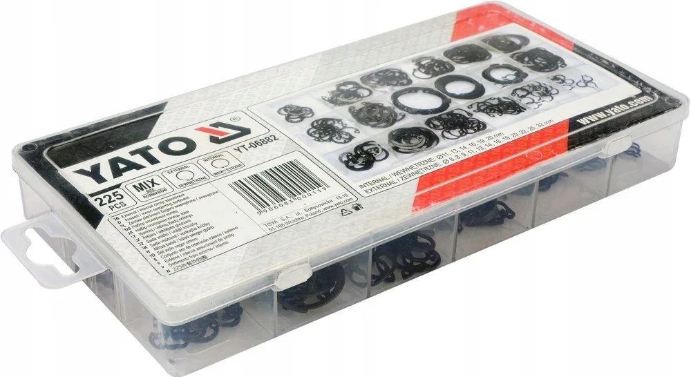 Zestaw pierścieni segera 225 sztuk Yato YT-06882