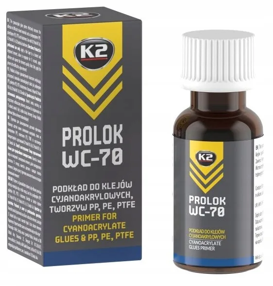 Primer do klejów cyjanoakrylowych K2 PROLOK WC70 20ml,podkład,grunt,wzmocni