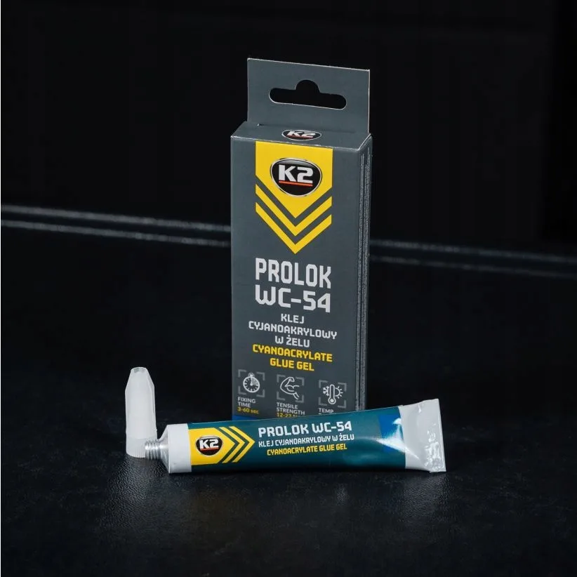 K2 PROLOK WC-54 20ML Żelowy klej cyjanoakrylowy super glue, błyskawiczny