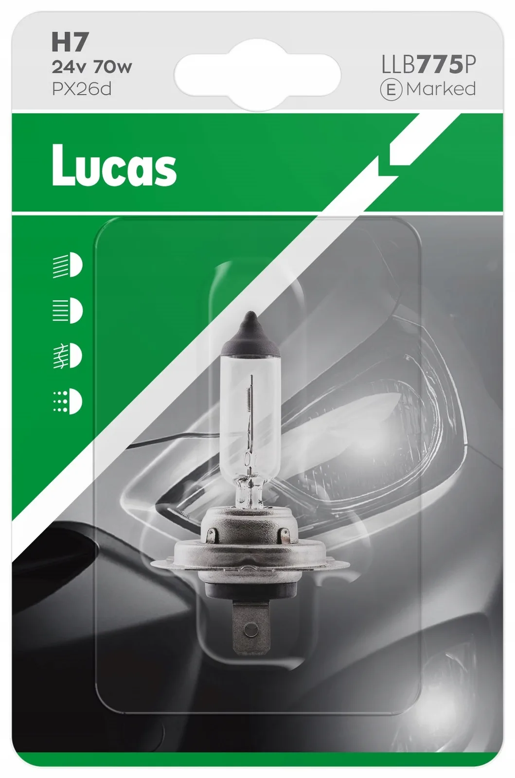 ŻARÓWKA LUCAS H7 24V 55W PX26d BLISTER