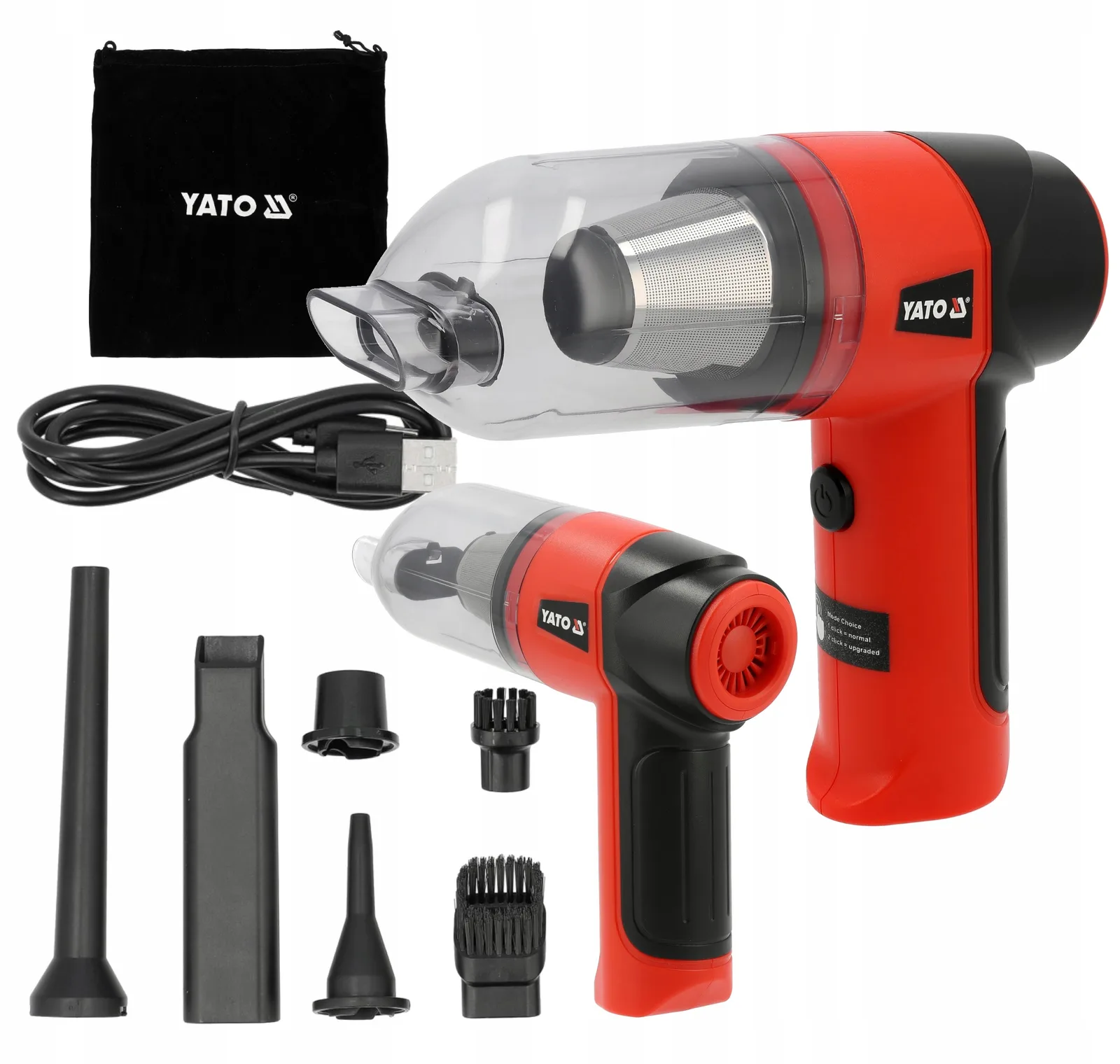 YATO ODKURZACZ SAMOCHODOWY DMUCHAWA 2W1 BLDC 70W YT-85687